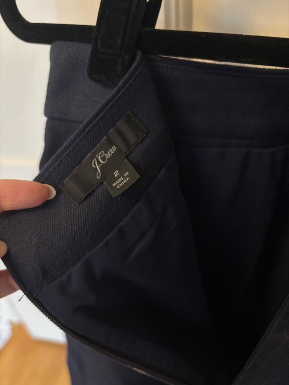 J. Crew Navy Linen Sailor Skirt with Gold Buttons - Picture 5 of 6
